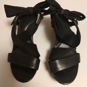 UGG Ankle Tie Wedge Sandals